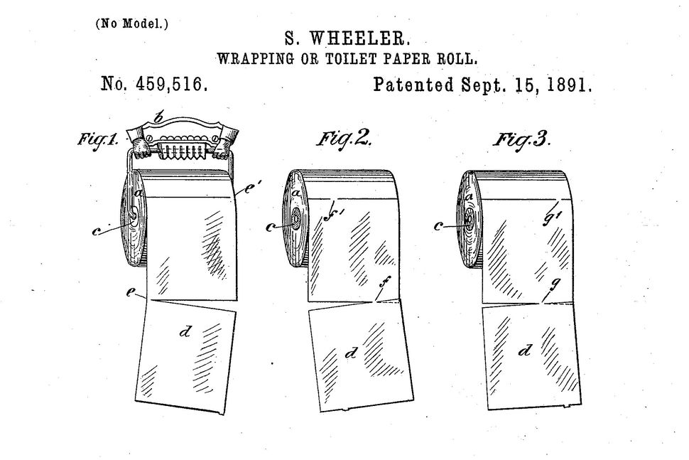 Toilet Paper Patent Toilet Paper Patent 1891